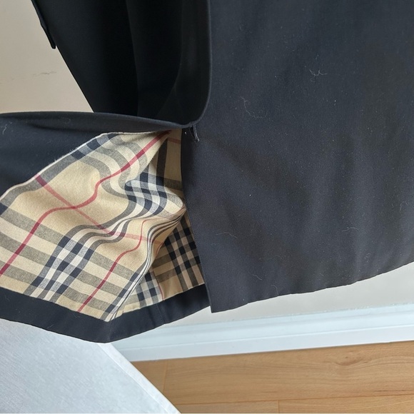 Burberry Vintage Men Black Lawrence Trench Coat with Removable Wool Vest Size 46 - Picture 14 of 16